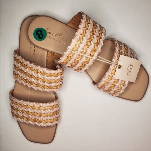 Avellini Made In Italy Woven Sandals Leather Sock NWT - Picture 3 of 6